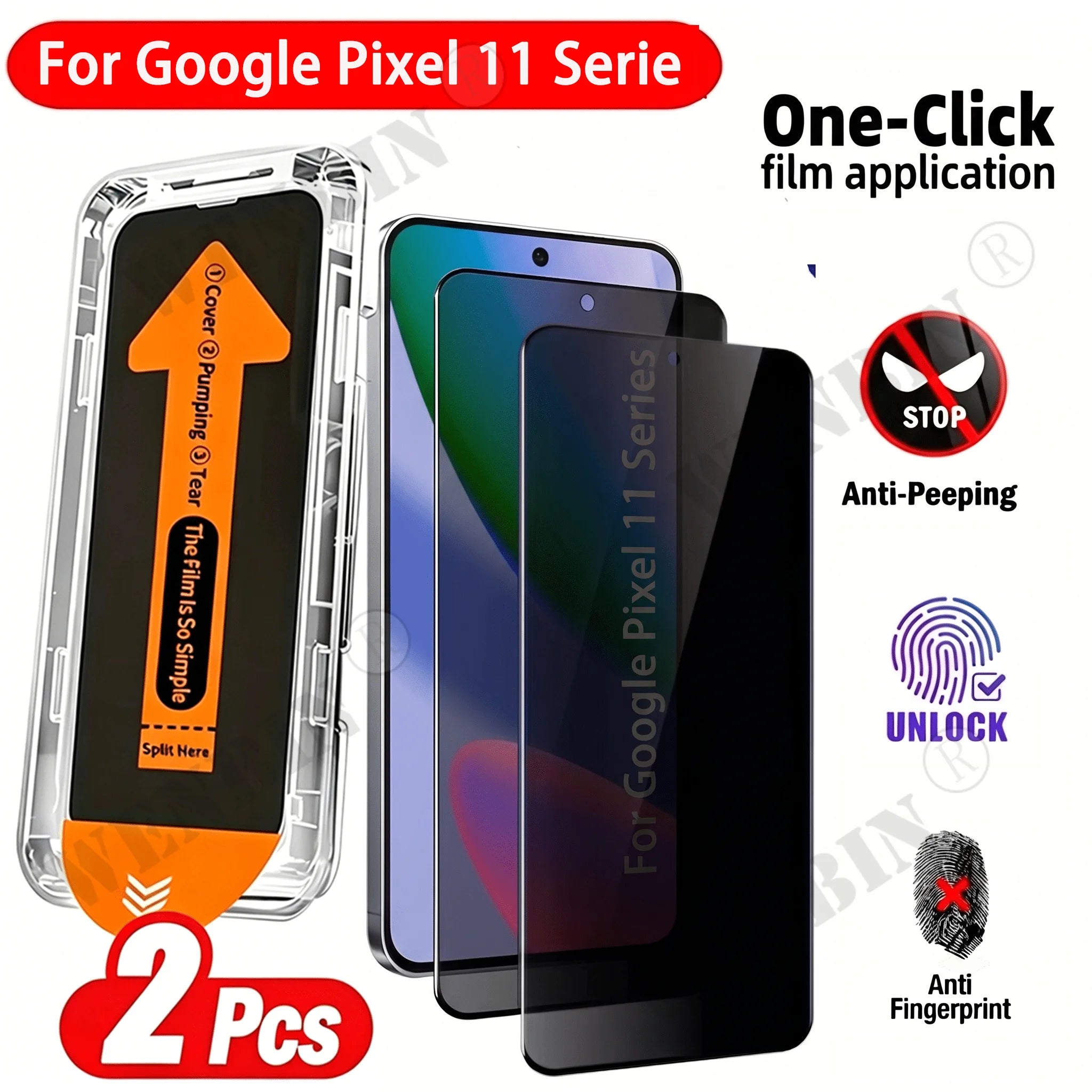 Privacy Anti-Spy Screen Protector for Google Pixel (2-Pack)