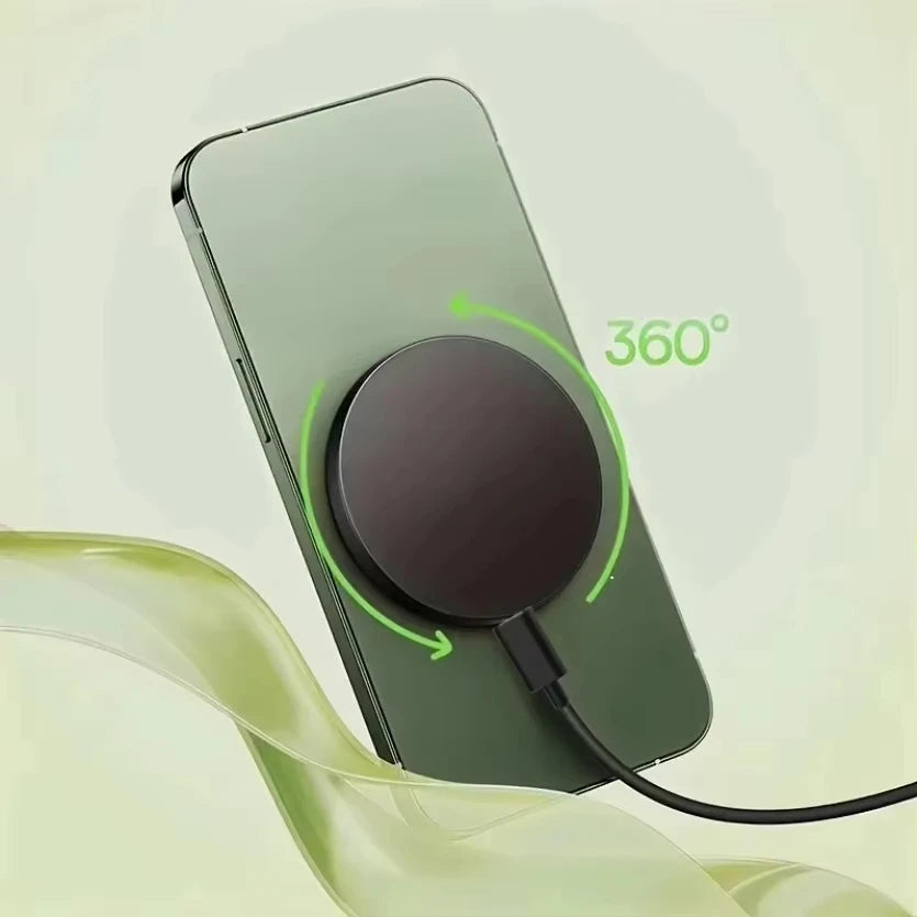 15W Ultra-Thin Wireless Charger Pad - Compact 6cm Fast Qi Charging