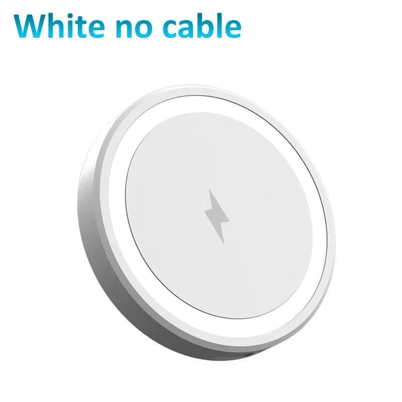 15W Ultra-Thin Wireless Charger Pad - Compact 6cm Fast Qi Charging