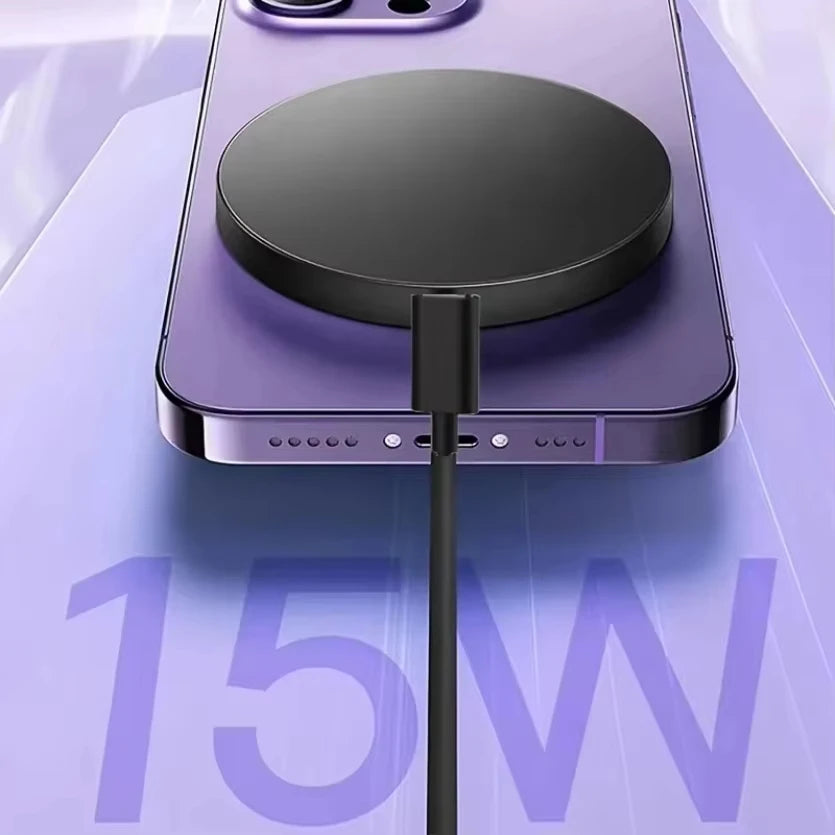 15W Ultra-Thin Wireless Charger Pad - Compact 6cm Fast Qi Charging