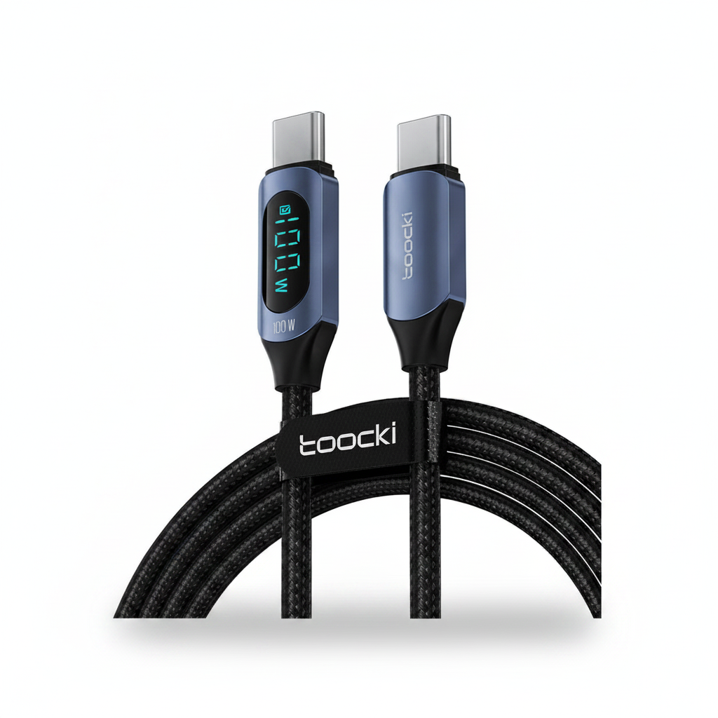 Toocki 100W USB-C to USB-C cable with digital power display
