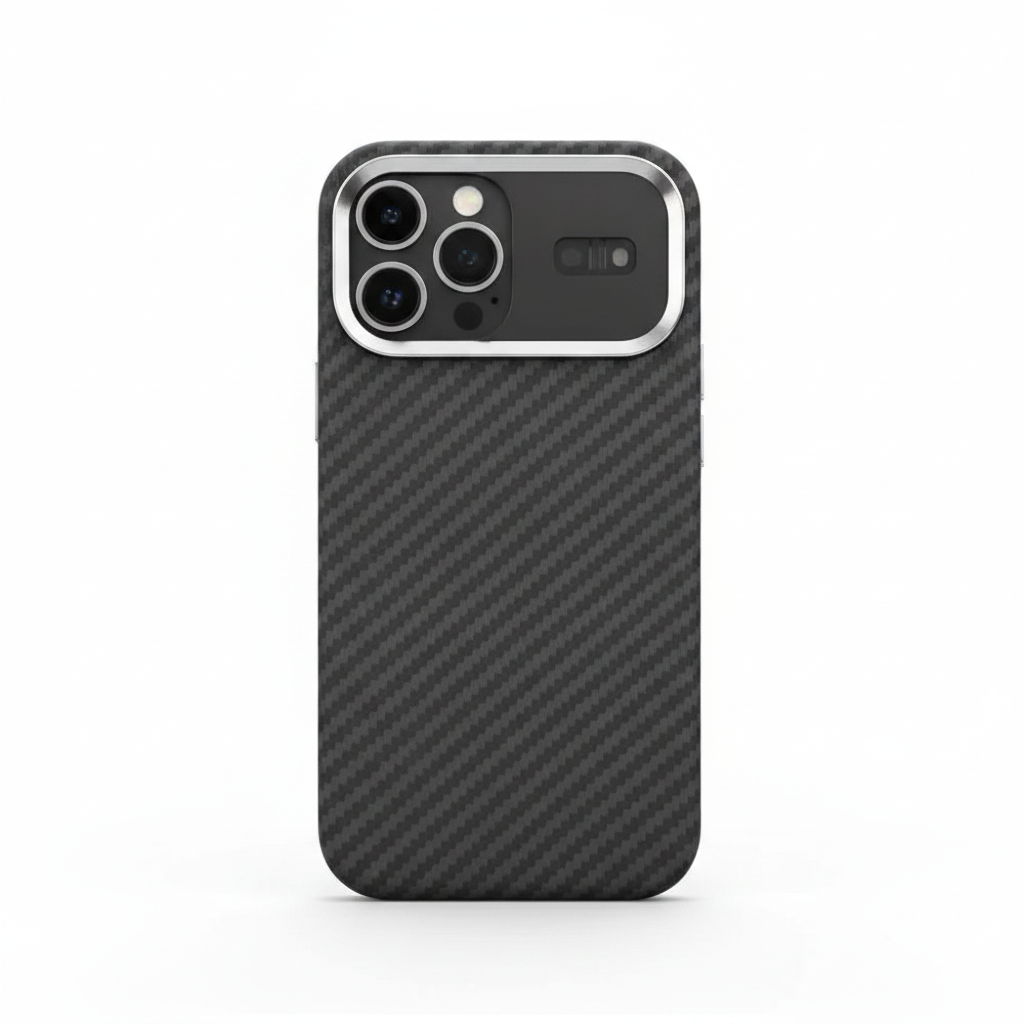 Carbon Fiber Case for iPhone 17 with alloy camera ring